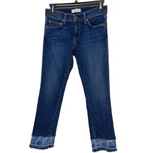 Principle Denim Optimist Ankle cropped Jeans fray raw hem